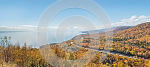 Panorama of Coastal Scene on the Cabot Trail