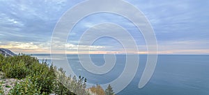 Panorama of Coastal Scene on the Cabot Trail at Dawn