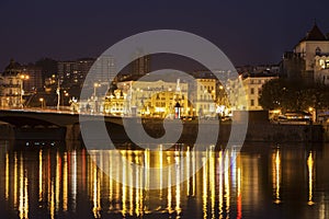 Panorama of Coimbra across Mondego River