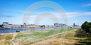 panorama of cologne over river rhine