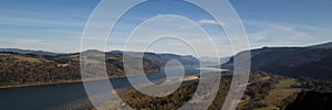 Panorama of Columbia river gorge in the Pacific Northwest