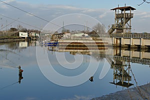 Panorama in Comacchio lagoons