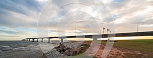 Panorama of Confederation Bridge photo