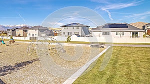 Panorama Corner angle perspective of a kids playground