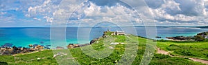 Panorama of Cornish coast in St Ives