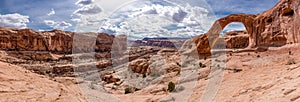 Panorama of Corona Arch near Moab