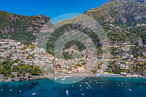 Panorama of Costiera Amalfitana at Positano, Italy