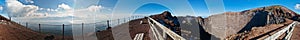Panorama at crater of volcano Vesuvio