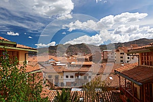 Panorama of cusco city