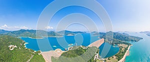 Panorama Dam of High Island Reservoir, Sai Kung, Hong Kong