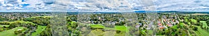 Panorama of Dandenong North suburb and parklands.