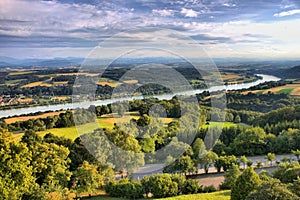 Panorama of Danube River Valley photo