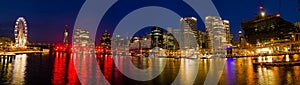 Panorama of Darling harbour night scene