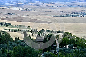 Panorama della Val di Chiana . Provincia di Siena
