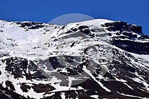 Panorama delle Alpi, Montagna Innevata con Ghiacciai