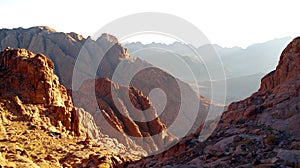 Panorama desert mountains