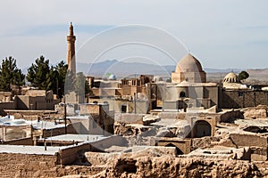 Panorama of desert town Naein