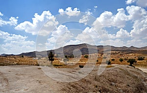 Panorama of the desert village of Matmata