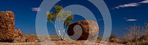 Panorama of Devil's Marbles Australian Outback