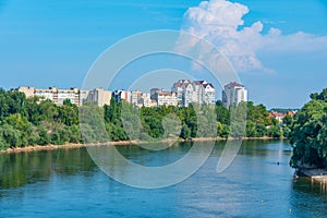 Panorama of Dniester river in Tiraspol, Moldova