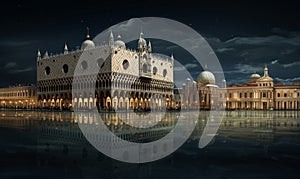 Panorama of Doge\'s Palace and San Marco\'s Church, Venice