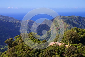 Panorama of Dominica, Caribbean