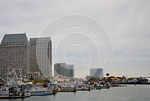 Panorama of Downtown and Marina at Pacific, San Diego, California