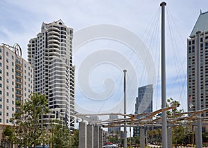 Panorama of Downtown San Diego at the Pacific Ocean, California