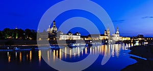 Panorama Dresden at night