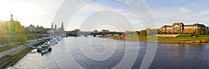 Panorama from Dresden during the sunset, Germany