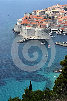 Panorama of Dubrovnik, ancient city in Croatia