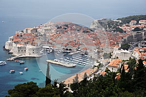 Panorama of Dubrovnik, ancient city in Croatia