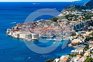 Panorama of Dubrovnik Old Town, in Croatia