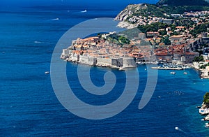 Panorama of Dubrovnik Old Town, in Croatia