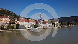 Panorama of Durnstein, Wachau valley, Austria.