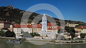 Panorama of Durnstein, Wachau valley, Austria.