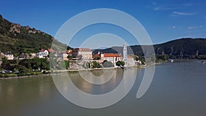 Panorama of Durnstein, Wachau valley, Austria.