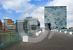 Panorama Dusseldorf with bridge, Germany