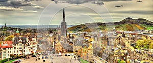Panorama of Edinburgh from the castle