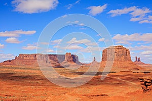 Panorama with famous Buttes of Monument Valley from Arizona, USA.