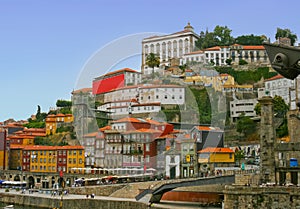 Panorama of famous old Porto in Portugal