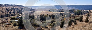 Panorama of farms in the valley near Culver, Oregon, USA