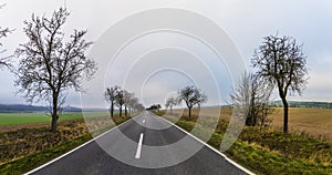 Panorama of field landscape at Kyffhaeuser photo