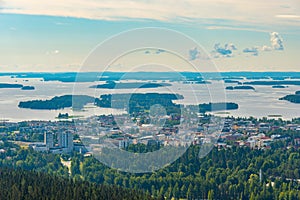 Panorama of Finnish town Kuopio