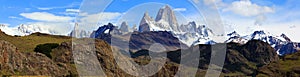 Panorama of the Fitz Roy Massif in Argentina