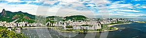 Panorama of Flamengo and Gloria districts of Rio de Janeiro, Brazil