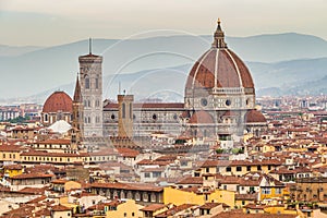 Panorama of Florence and Saint Mary of the Flower in Florence