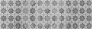 Flower pattern black and white ceramic floor tile pattern and seamless background