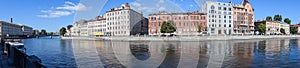 Panorama. The Fontanka river embankment in St.Petersburg