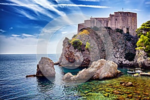 Panorama Fort of St. Lawrence, Fort Lovrjenac in Dubrovnik